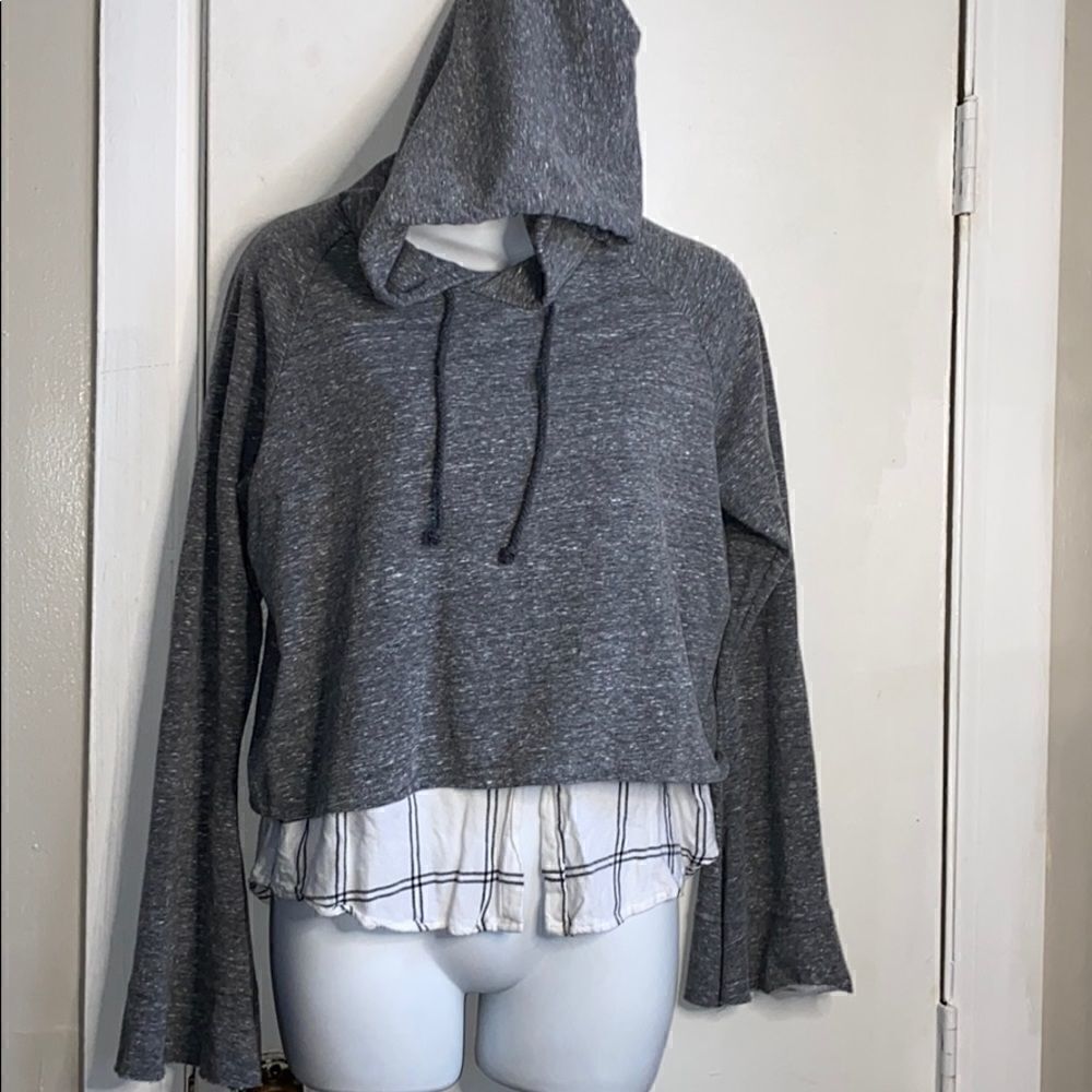 GENERATION LOVE Grey Twofer Hoodie-S
